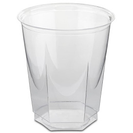 Plastic PS beker Kristal Zeshoekige vorm 250ml (1250 stuks)