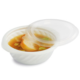 Plastic deli Container PP Rond vormig wit 350ml Ø14,2cm (100 stuks) 