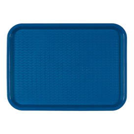 Plastic dienblad Fast Food blauw 27,5x35,5cm (1 stuk) 
