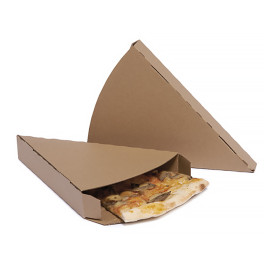 Gegolfde Pizza stuk doosje kraft Takeaway (350 stuks)