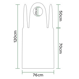 Wegwerp plastic PE schort G100 blauw 76x120cm (100 stuks) 