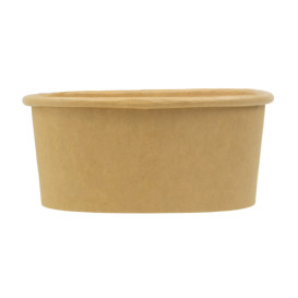 Vierkante Kraftpapier Container 500ml 13x13x5,6cm (300 Stuks)