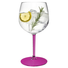 Herbruikbaar Durable Glas voor Gin TT fuchsia voet 580ml (1 Stuk)