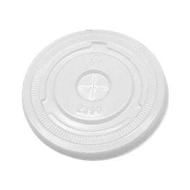 Plastic PS Deksel met rietsleuf voor bekers of 12, 16, 22 Oz Ø9,0cm 490ml (2000 stuks)