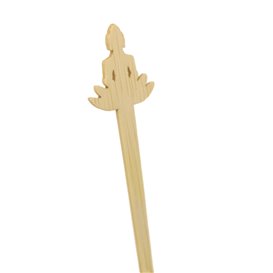 Bamboe Drink roerstaaf “Bouddha 1” 14cm (600 stuks)